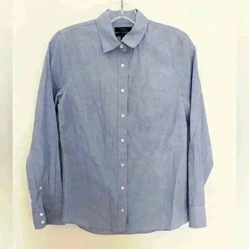 J.Crew Boys Size 2 Button Down Blue Shirt